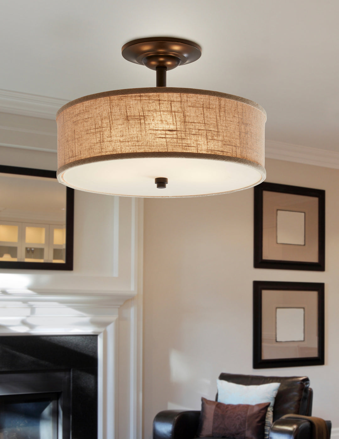 Quoizel Three Light Semi-Flush Mount