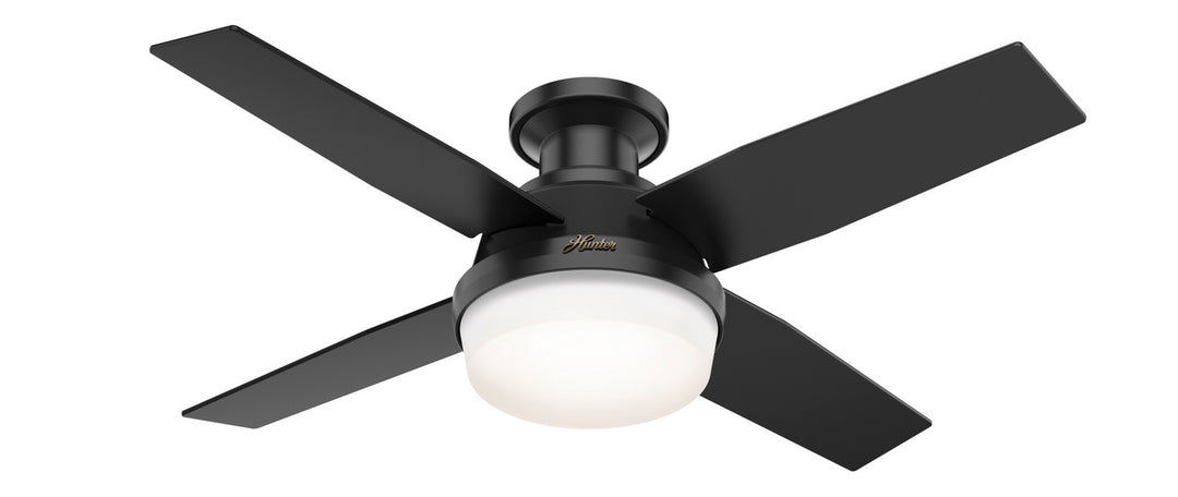 Hunter Fan Dempsey Indoor/Outdoor 44" Flushmount Ceiling Fan with 18W LED and Remote