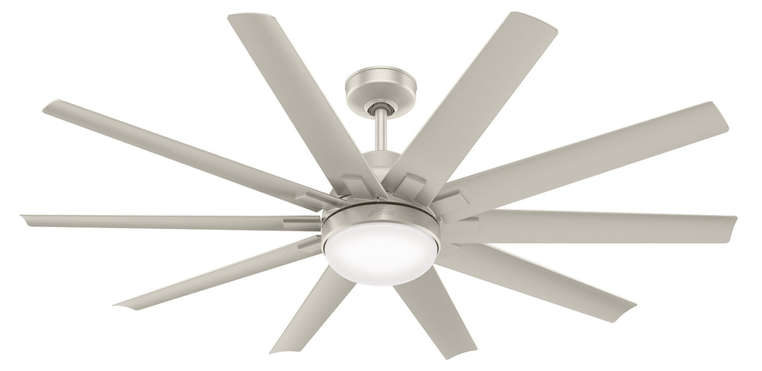 Hunter Fan Overton Outdoor DC Ceiling Fan with 9W LED and Wall Control