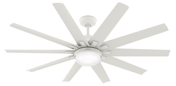 Hunter Fan Overton Outdoor DC Ceiling Fan with 18W LED and Wall Control