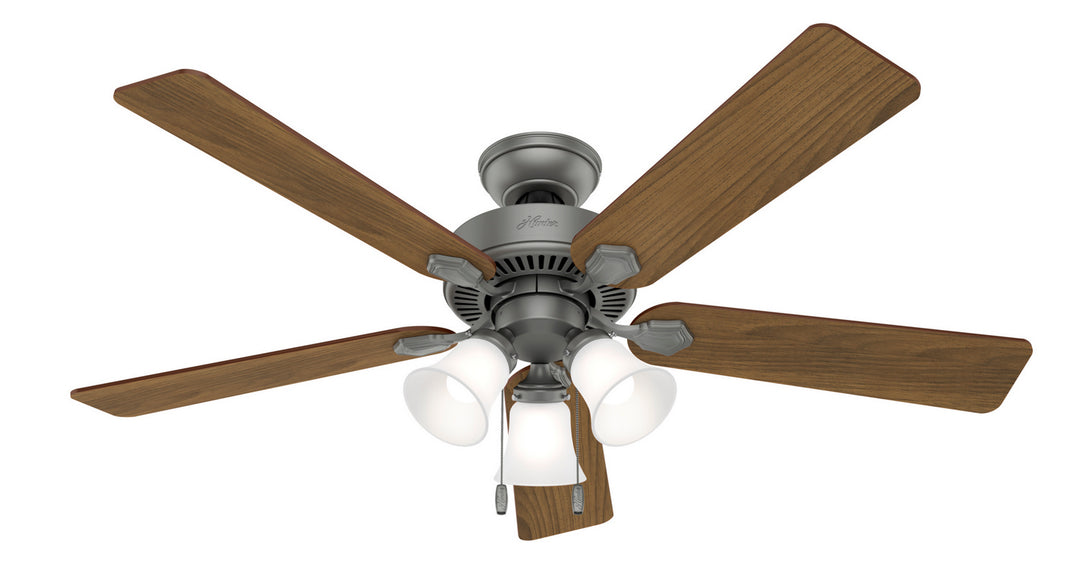 Hunter Fan Swanson 52" Indoor Pull Chain Ceiling Fan with 3 lights 19.5W LED