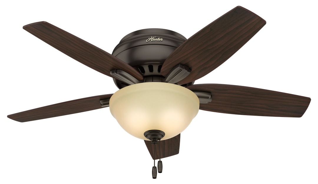 Hunter Fan Newsome Flushmount Pull Chain Ceiling Fan with 18W LED