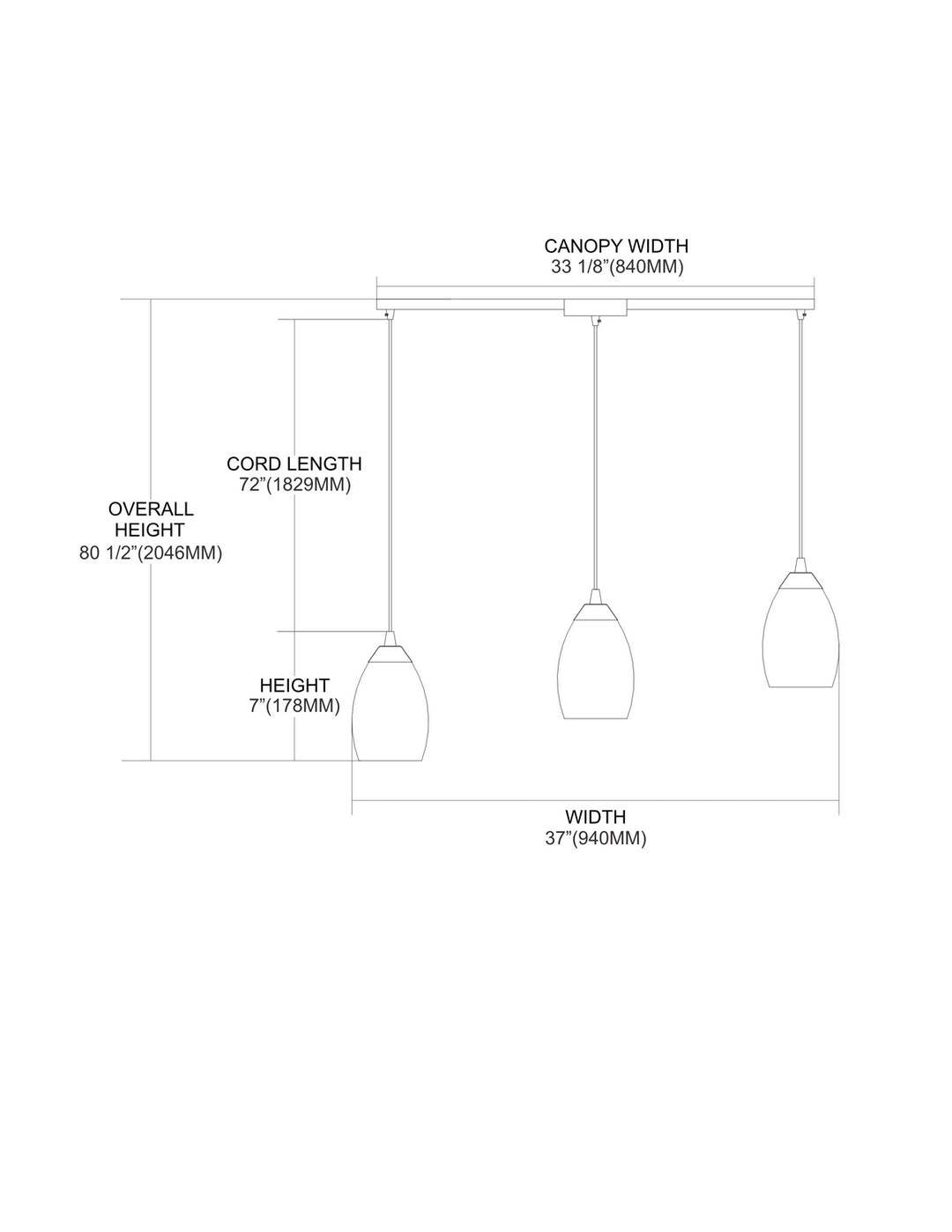 ELK Home Three Light Pendant