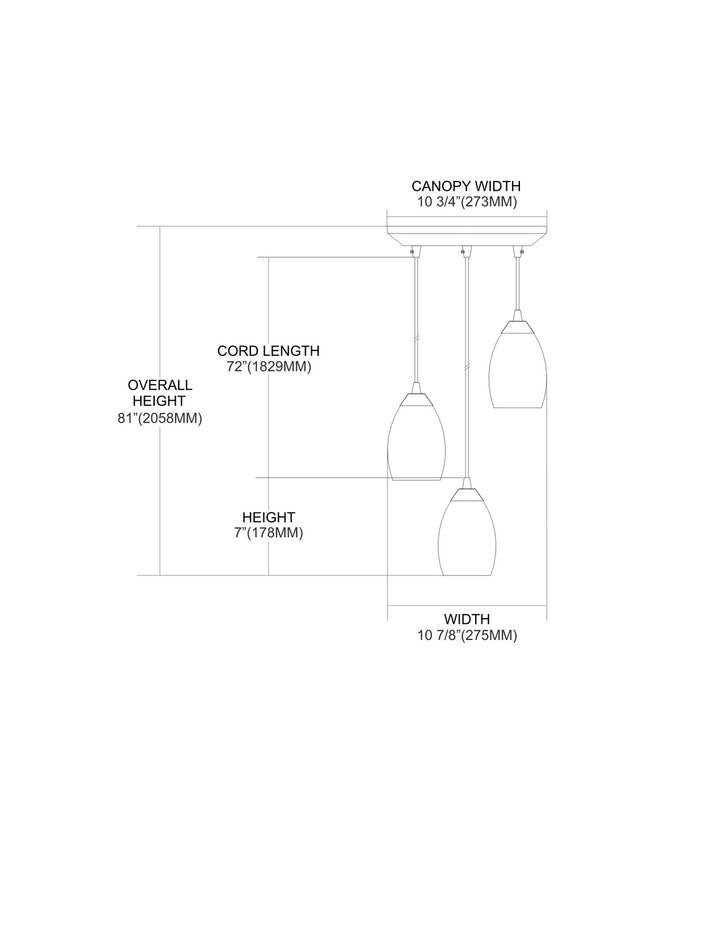 ELK Home Three Light Pendant