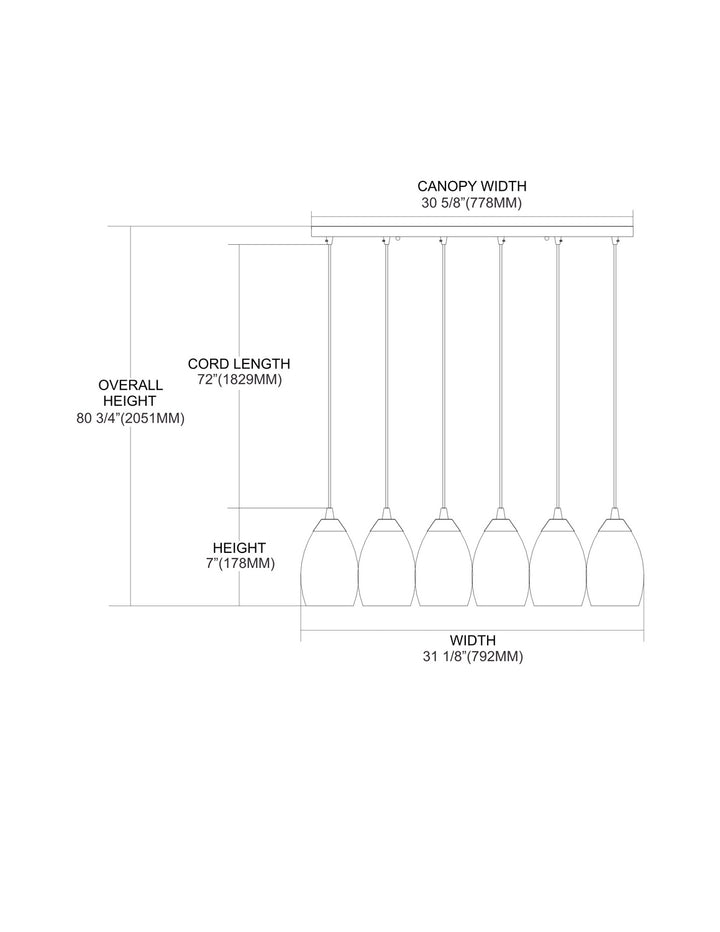 ELK Home Six Light Pendant