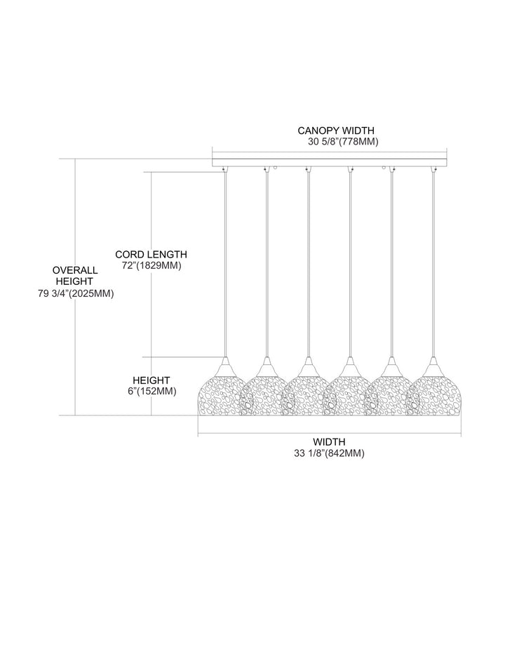 ELK Home Six Light Pendant