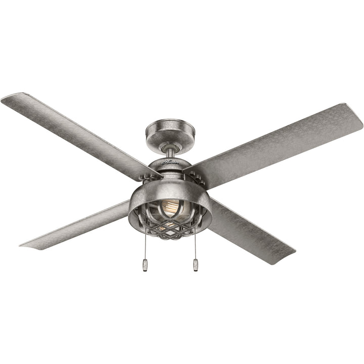 Hunter Fan Spring Mill 52" Outdoor Pull Chain Ceiling Fan with 7W LED