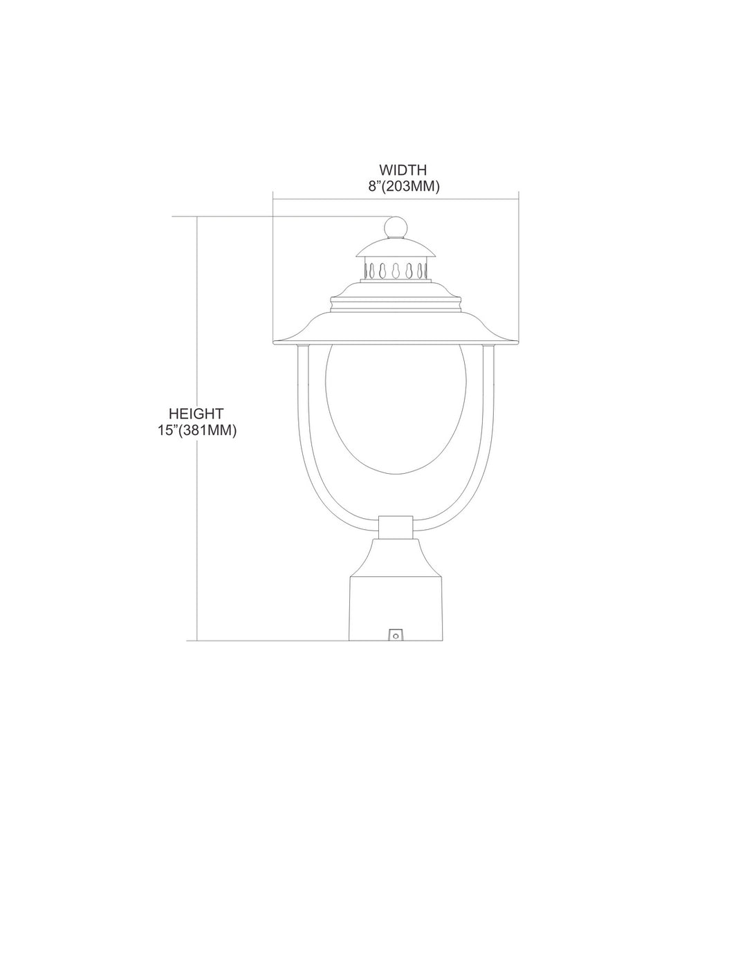 ELK Home One Light Outdoor Post Mount