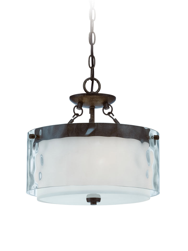 Kenswick Three Light Convertible Semi Flush in Peruvian Bronze