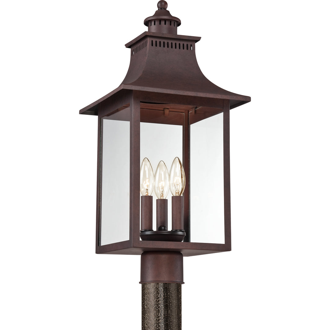 Quoizel Three Light Outdoor Post Lantern