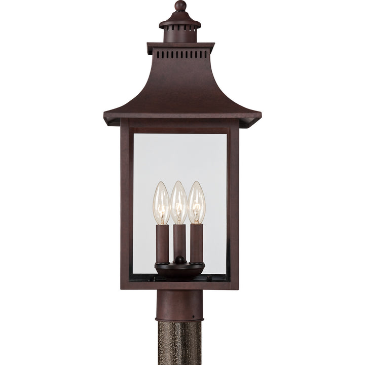 Quoizel Three Light Outdoor Post Lantern