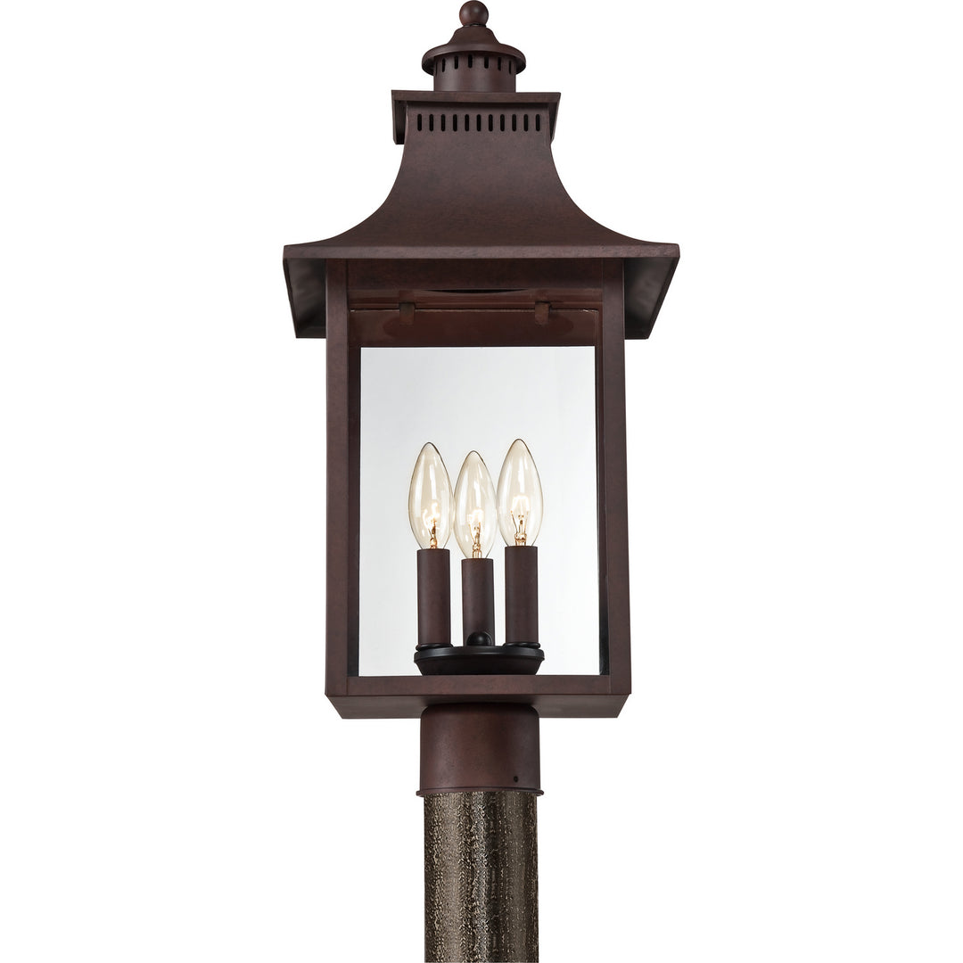 Quoizel Three Light Outdoor Post Lantern