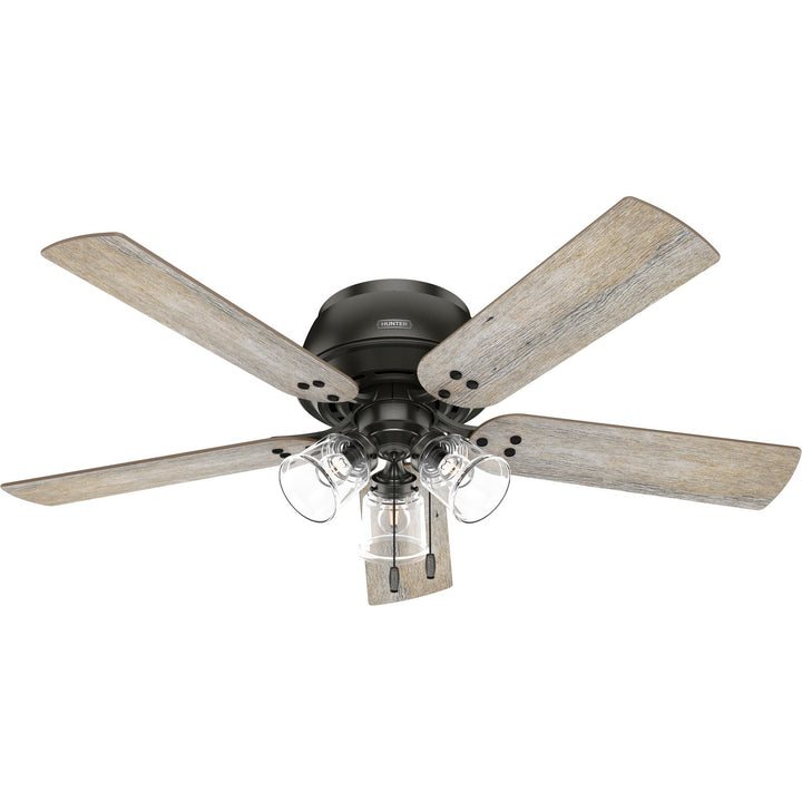 Hunter Fan Shady Grove 52" Indoor Flush Mount Pull Chain Ceiling Fan with 13W LED