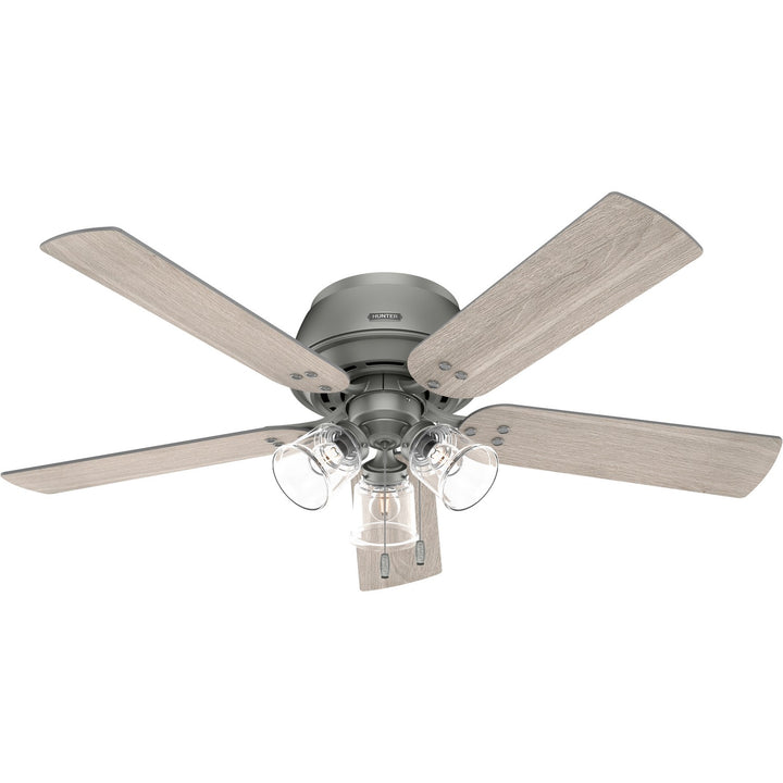 Hunter Fan Shady Grove 52" Indoor Flush Mount Pull Chain Ceiling Fan with 13W LED