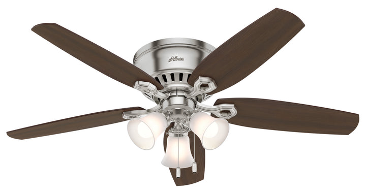 Hunter Fan Builder Flushmount Pull Chain Ceiling Fan with 27W LED