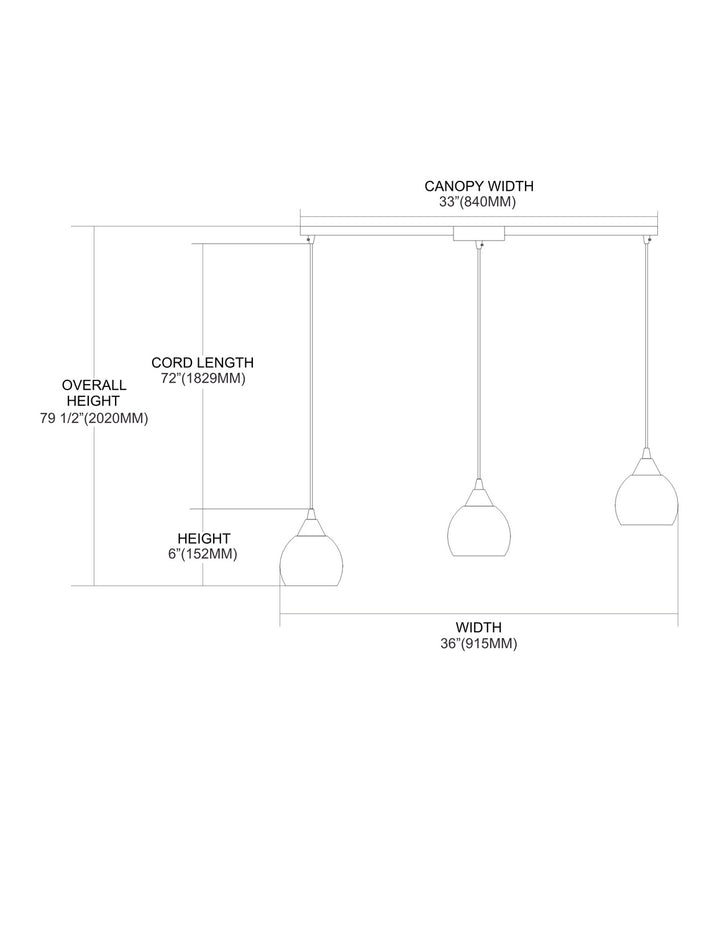 ELK Home Three Light Pendant