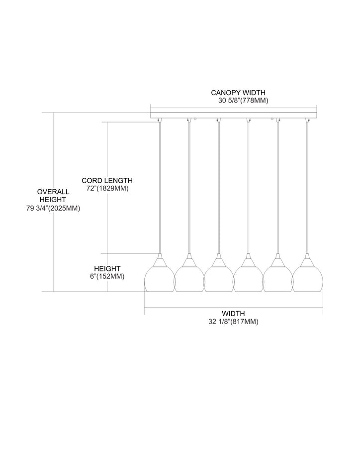 ELK Home Six Light Pendant