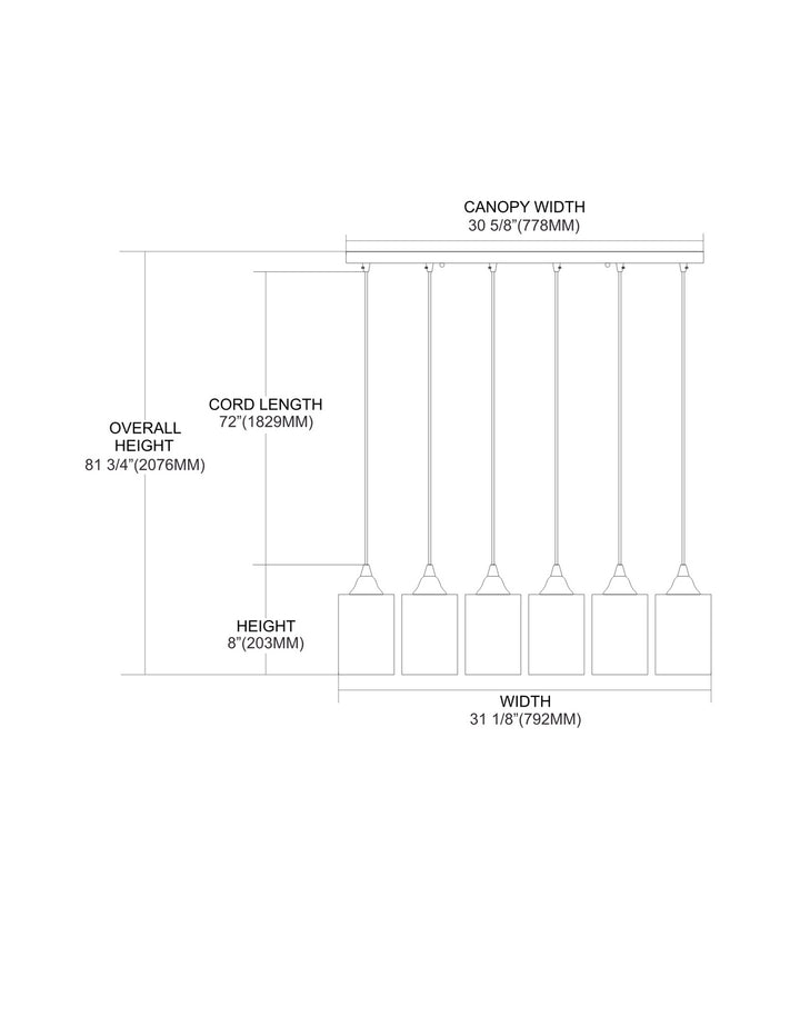 ELK Home Six Light Pendant