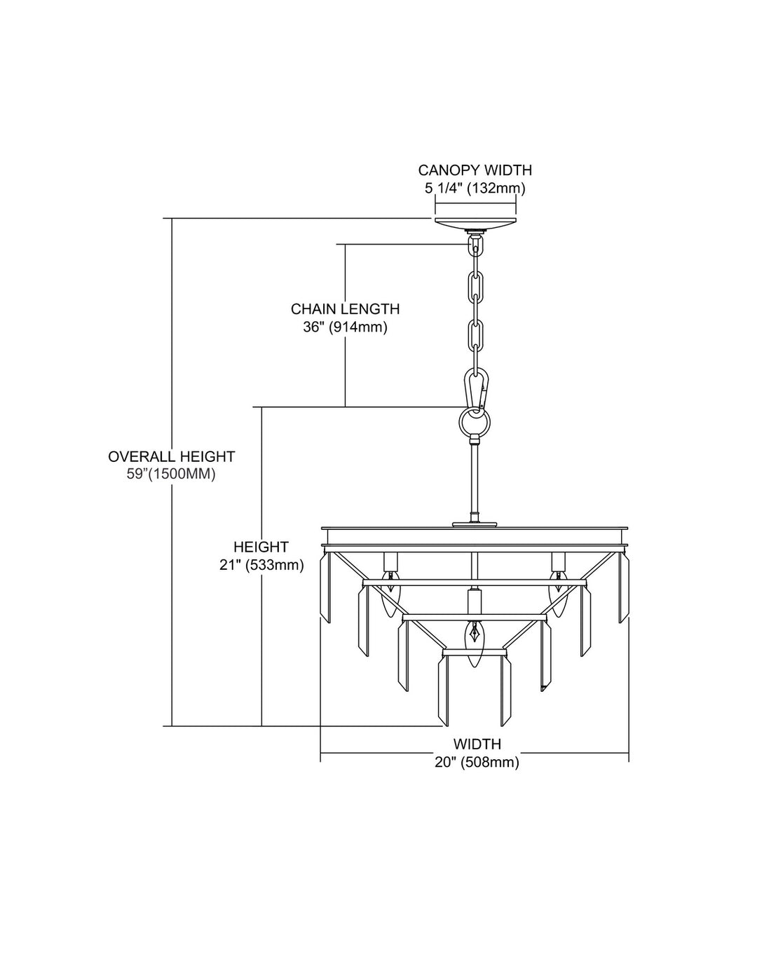 ELK Home Five Light Chandelier