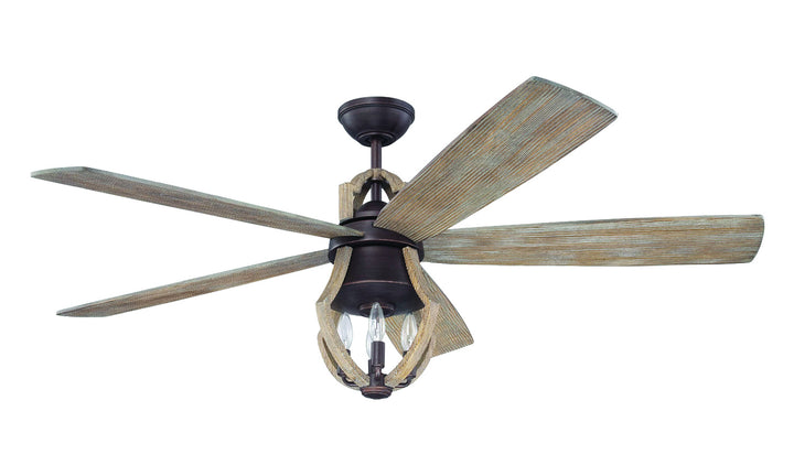 Craftmade Winton 56" DC Ceiling Fan with LED and Wall Control plus Remote in Aged Bronze Brushed