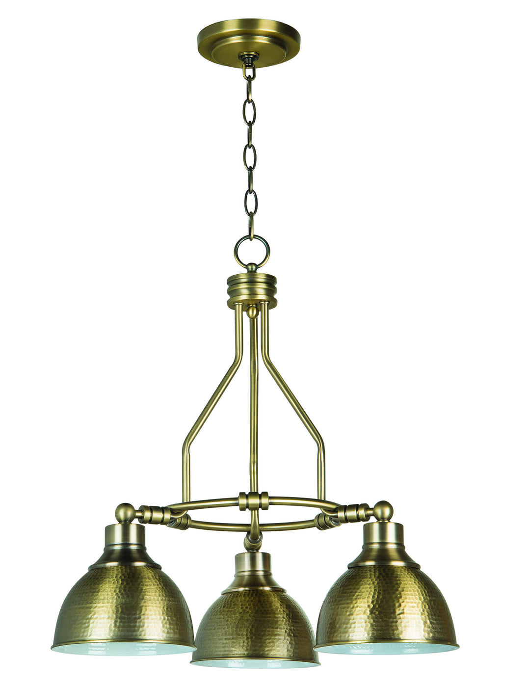 Timarron Three Light Chandelier in Legacy Brass