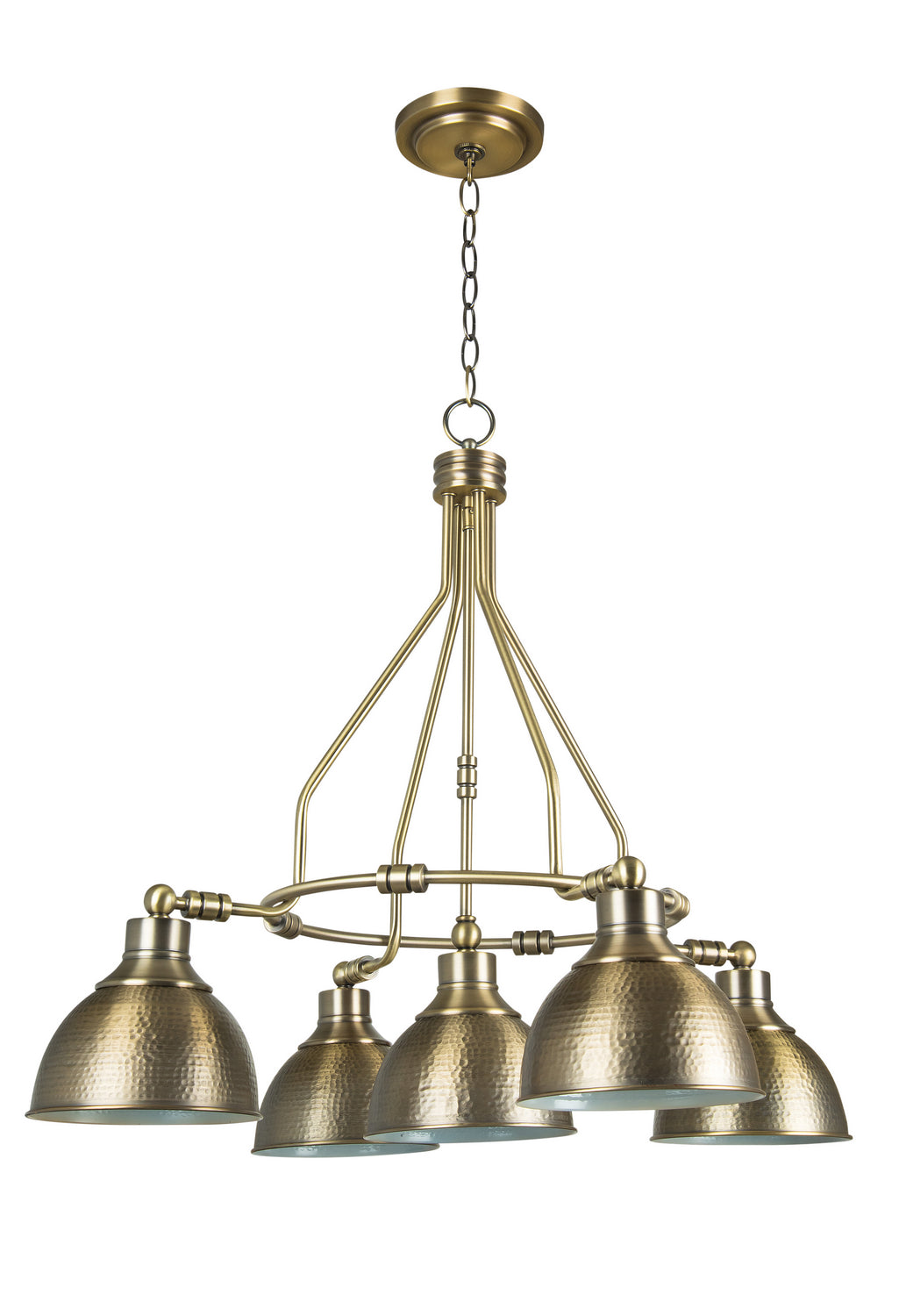 Timarron Five Light Chandelier in Legacy Brass