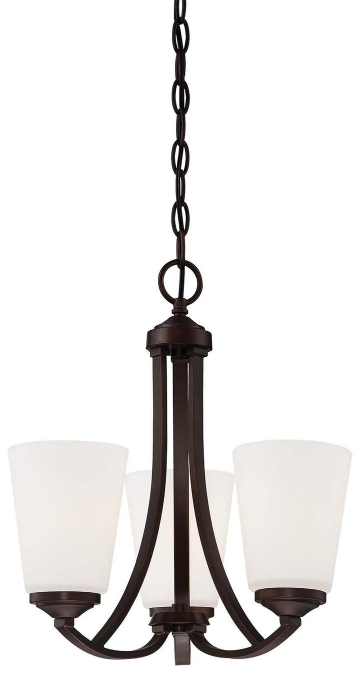 Minka Lavery Overland Park Three Light Mini Chandelier in Vintage Bronze