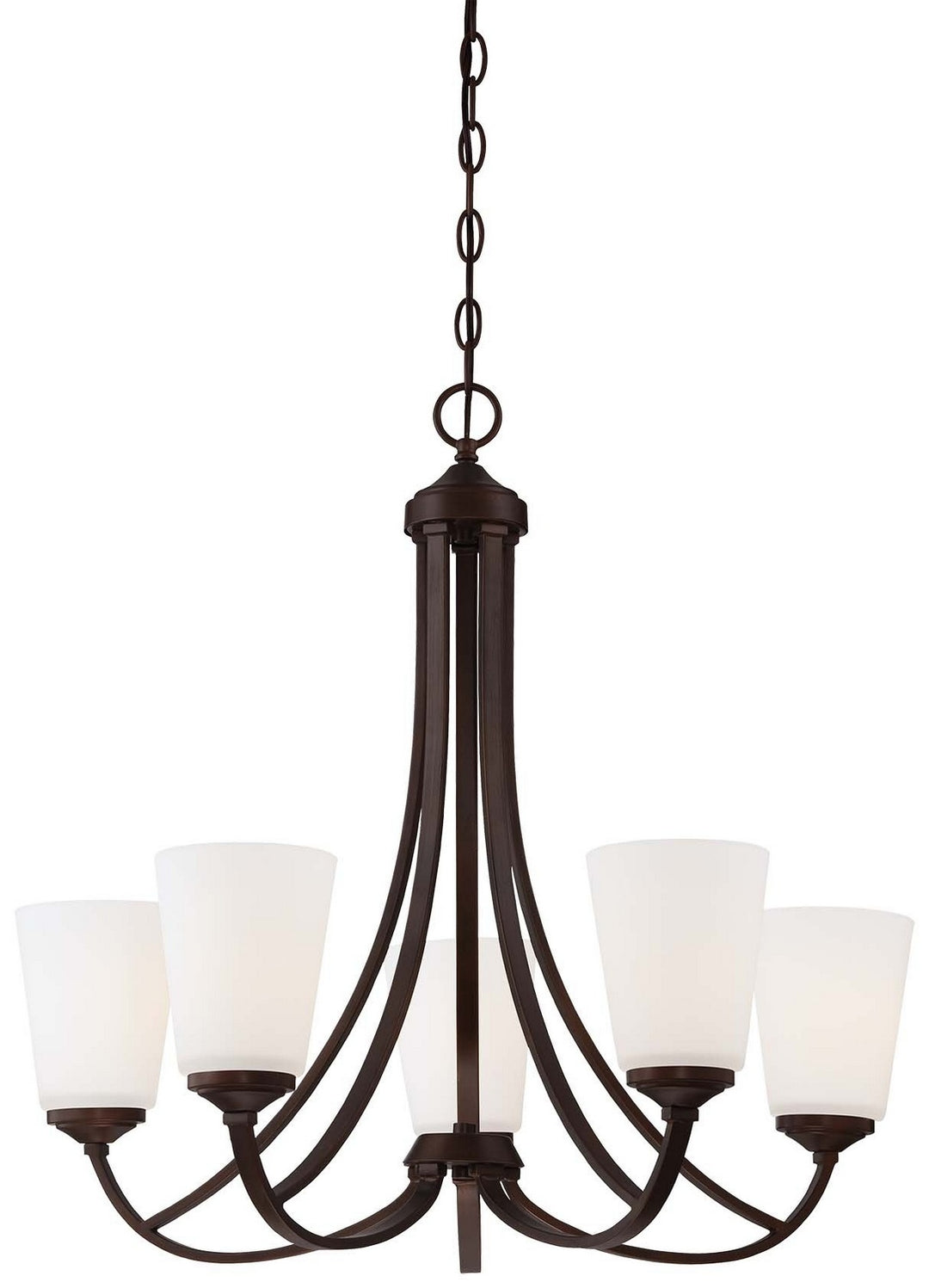 Minka Lavery Overland Park Five Light Chandelier in Vintage Bronze