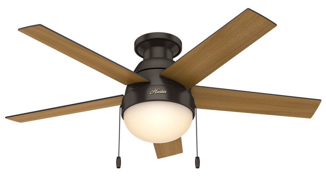 Hunter Fan Anslee 46" Flushmount Pull Chain Ceiling Fan with 18W LED