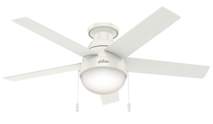 Hunter Fan Anslee 46" Flushmount Pull Chain Ceiling Fan with 18W LED