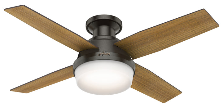 Hunter Fan Dempsey 44" Flushmount Ceiling Fan with 19W LED and Remote