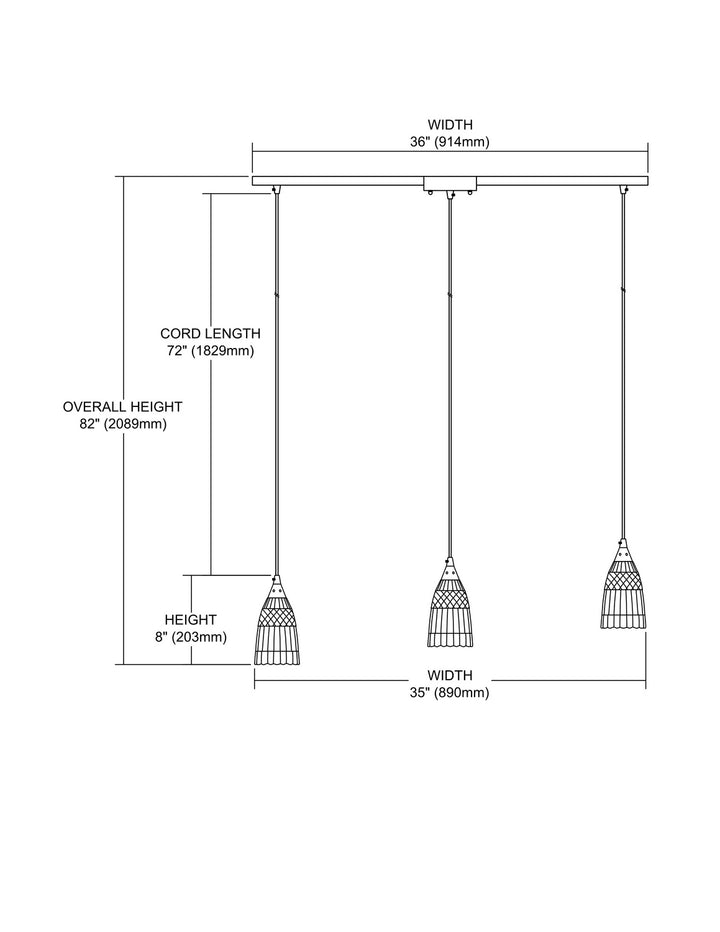 ELK Home Three Light Pendant
