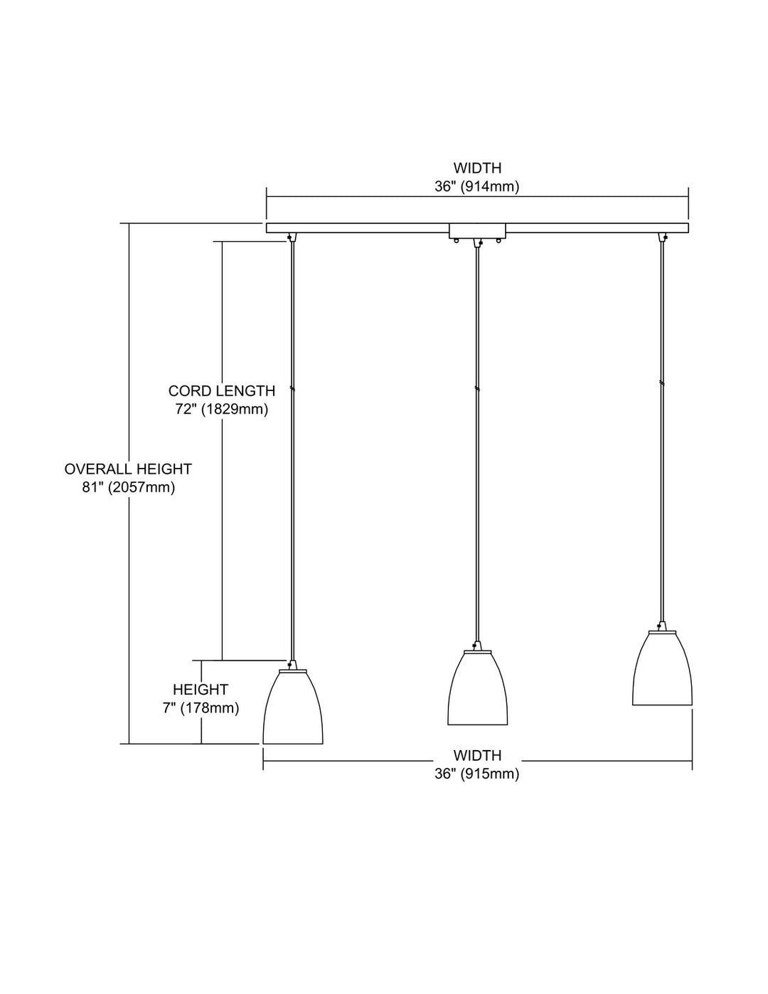 ELK Home Three Light Pendant