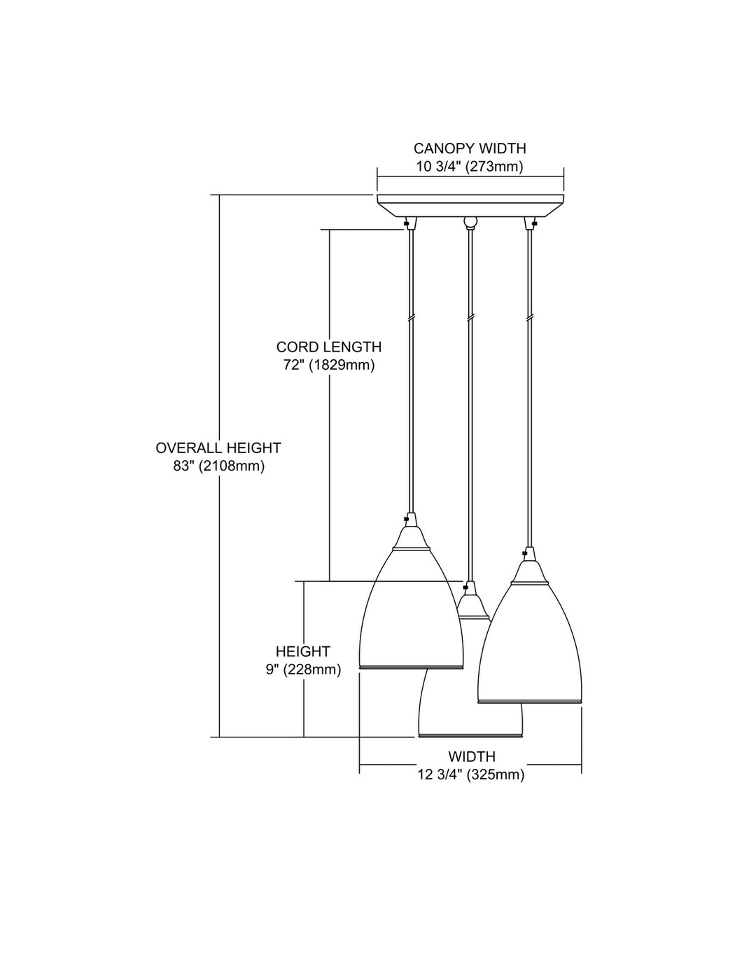 ELK Home Three Light Pendant
