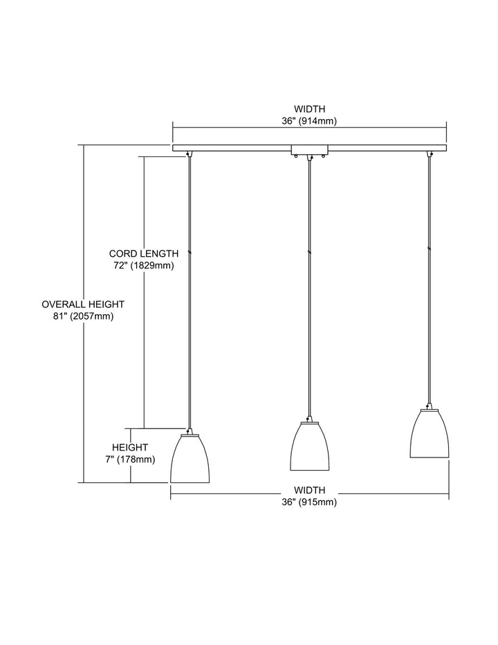 ELK Home Three Light Pendant