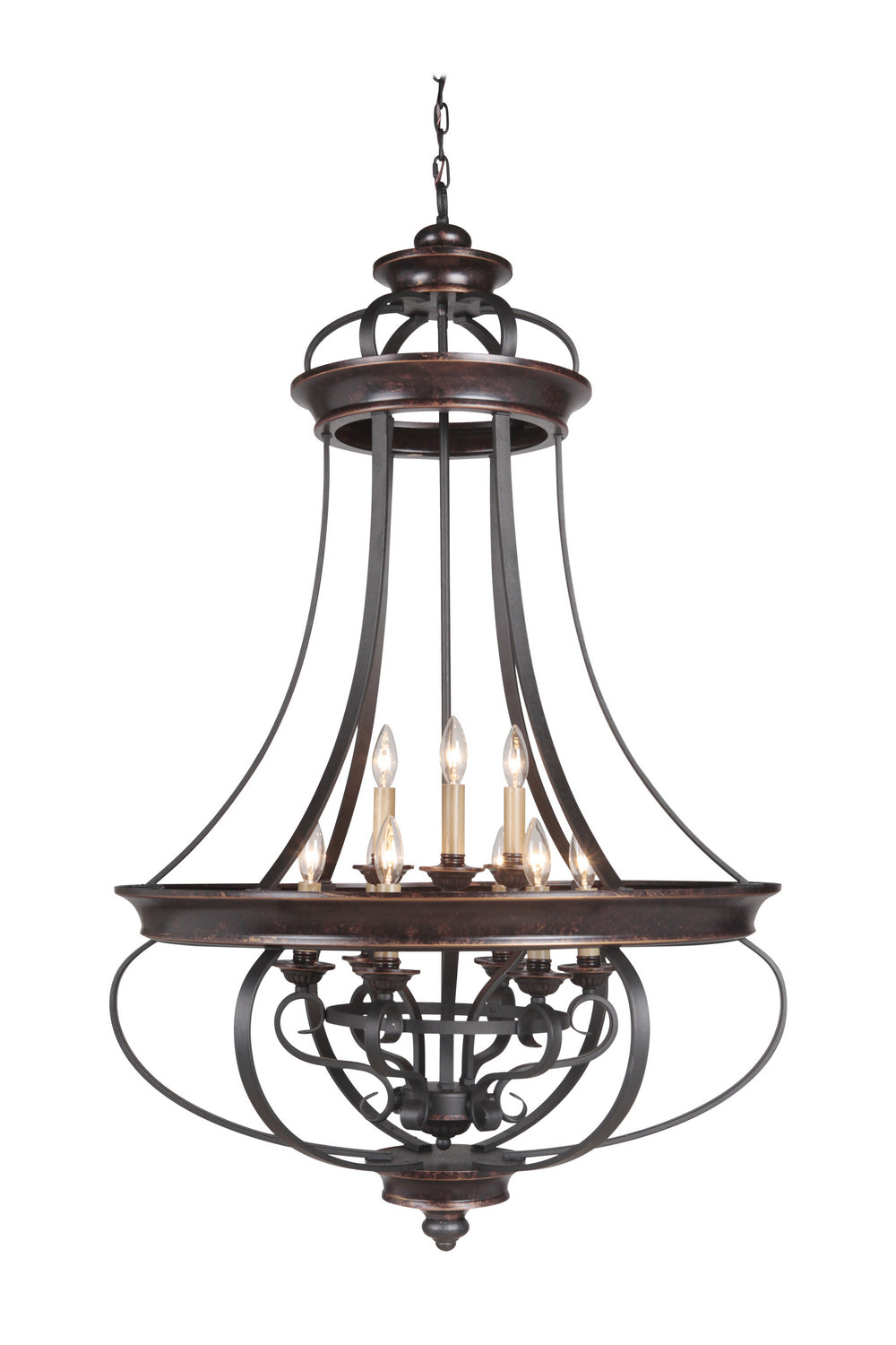 Craftmade Nine Light Foyer Chandelier