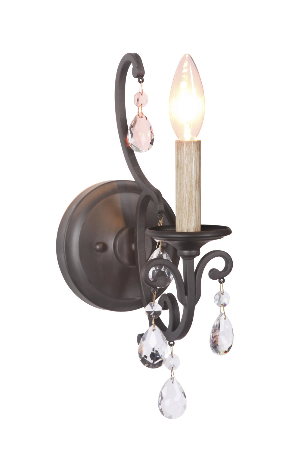 Bentley One Light Wall Sconce in Matte Black