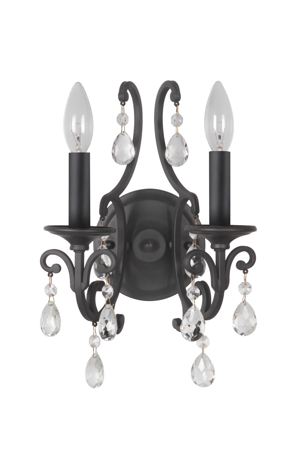 Bentley Two Light Wall Sconce in Matte Black