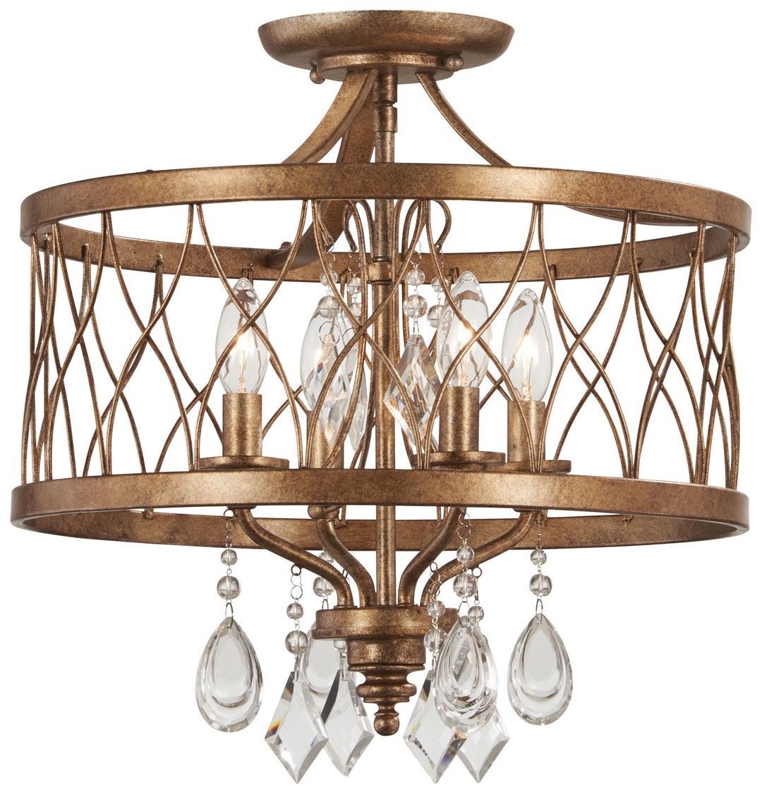 Minka Lavery West Liberty Four Light Mini Chandelier (Convertible To Semi Flush) in Olympus Gold