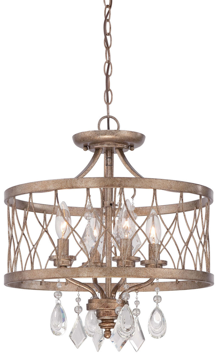 Minka Lavery West Liberty Four Light Mini Chandelier (Convertible To Semi Flush) in Olympus Gold