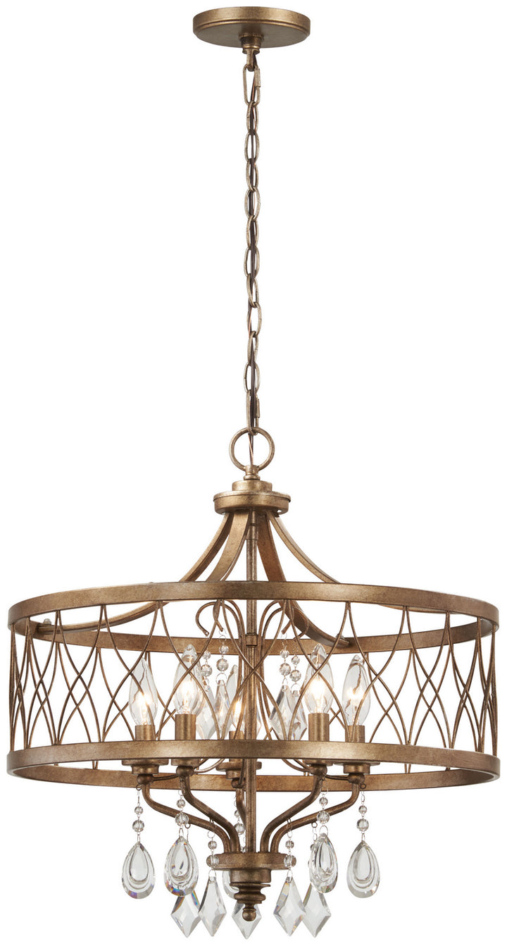 Minka Lavery West Liberty Five Light Chandelier in Olympus Gold