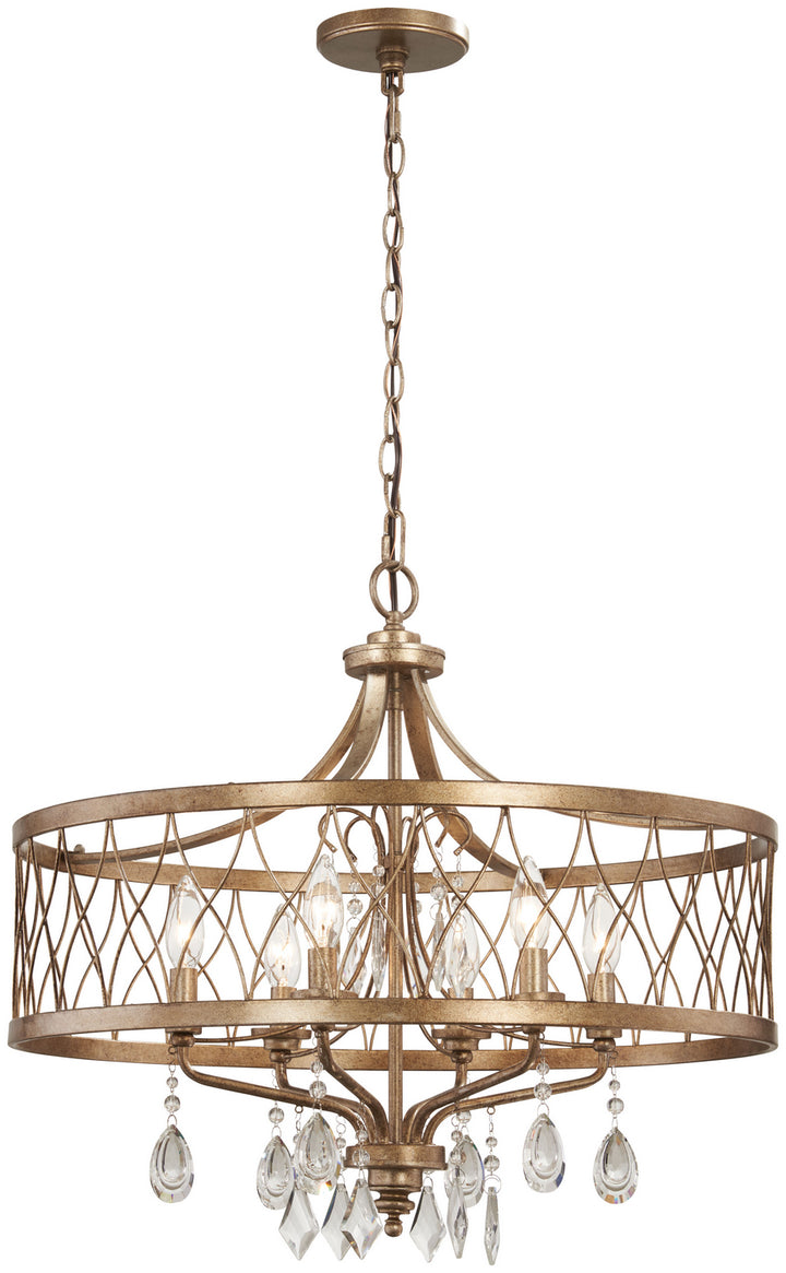 Minka Lavery West Liberty Six Light Chandelier in Olympus Gold