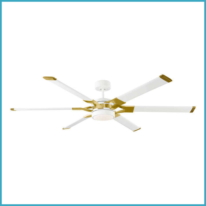 Visual Comfort Loft Indoor/Outdoor DC Ceiling Fan with 20W LED and Remote