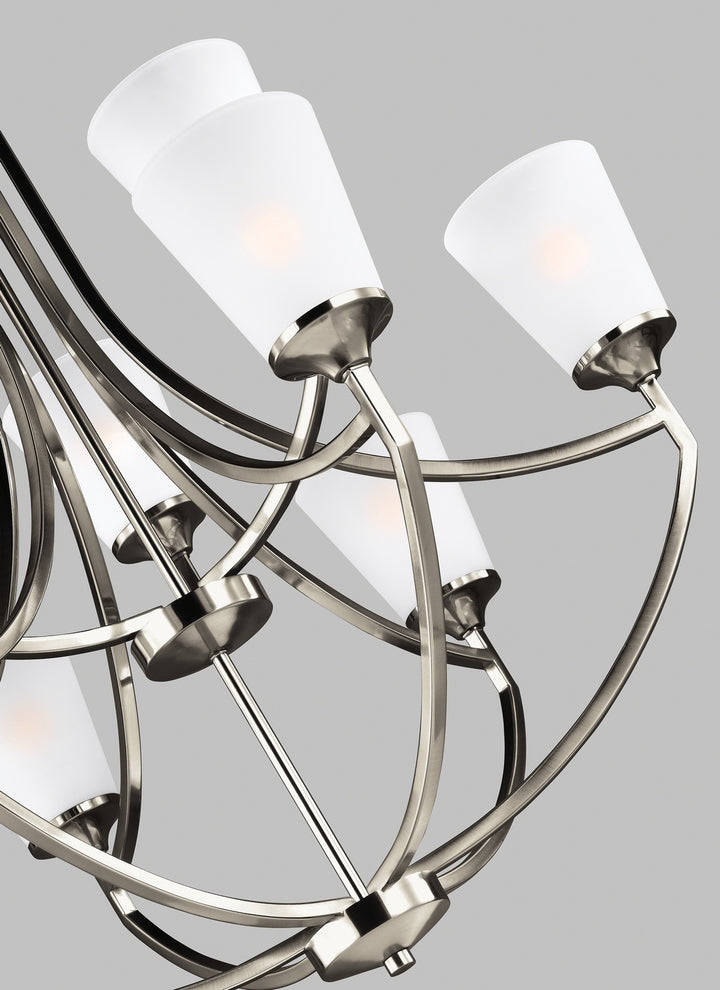 Generation Lighting. Nine Light Chandelier