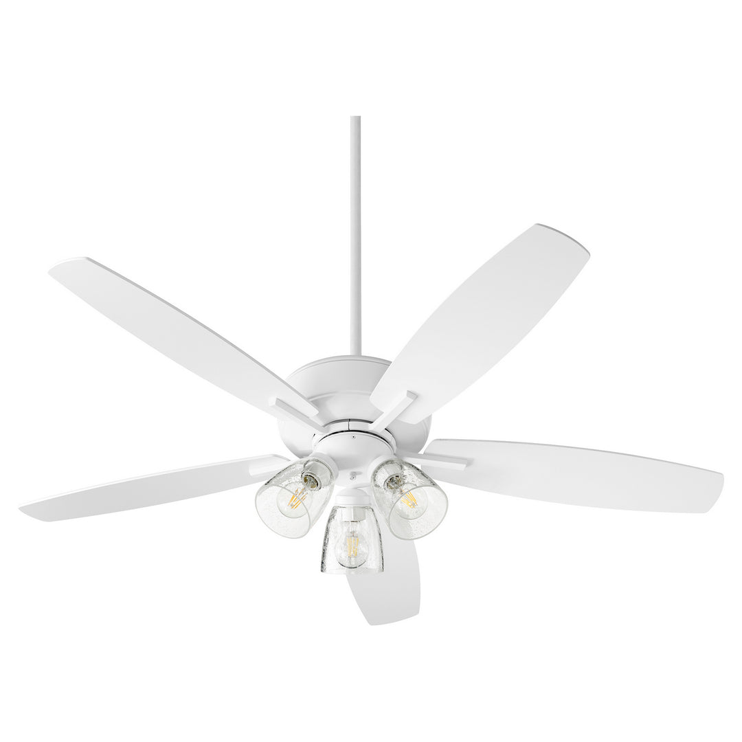 Quorum Breeze 52" Indoor 3 Light 21W Non Dimming LED Pull Chain Ceiling Fan