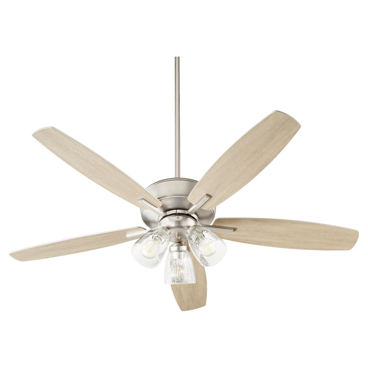 Quorum Breeze 52" Indoor 3 Light 21W Non Dimming LED Pull Chain Ceiling Fan