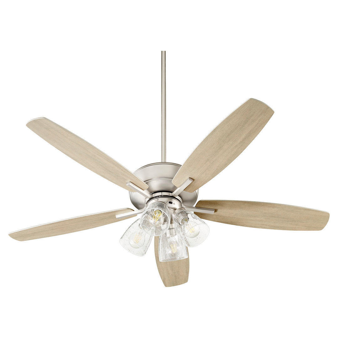 Quorum Breeze 52" Indoor 4 Light 28W Non Dimming LED Pull Chain Ceiling Fan