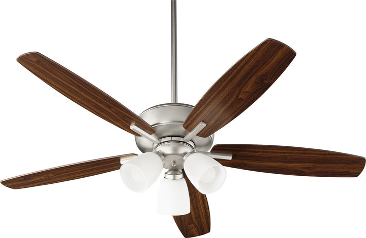 Quorum Breeze 52" Indoor 3 Light 21W Non Dimming LED Pull Chain Ceiling Fan