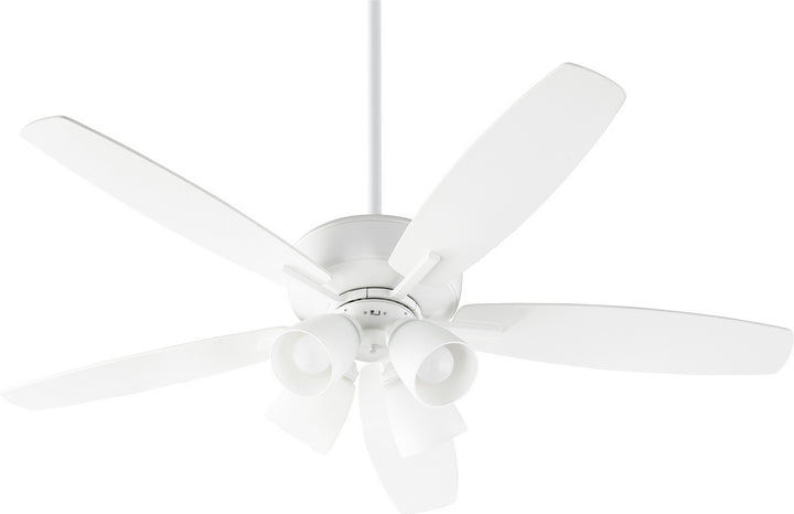 Quorum Breeze 52" Indoor 4 Light 28W Non Dimming LED Pull Chain Ceiling Fan