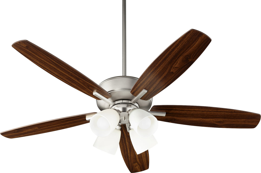 Quorum Breeze 52" Indoor 4 Light 28W Non Dimming LED Pull Chain Ceiling Fan